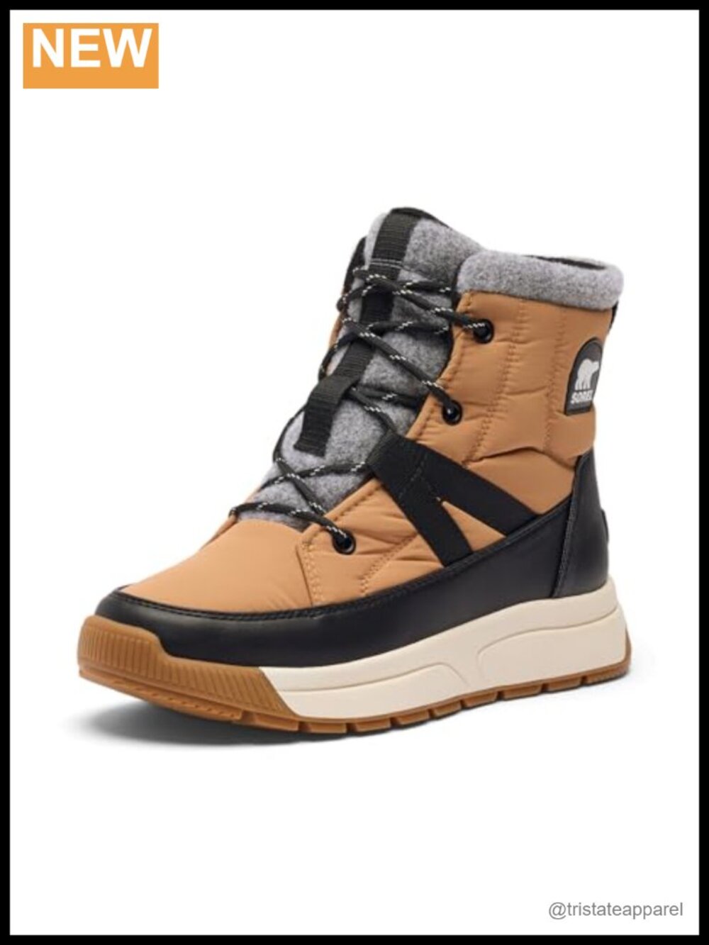 Waterproof Snow Boots Lace-Up Winter Ankle Booties 200g Insulation